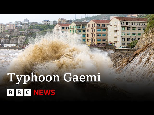 ⁣Typhoon Gaemi makes landfall in mainland China after deaths in Taiwan and the Philippines | BBC News
