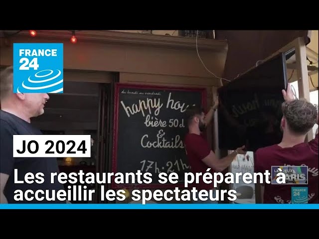 JO 2024 : les restaurants déploient leurs écrans pour la cérémonie d'ouverture • FRANCE 24