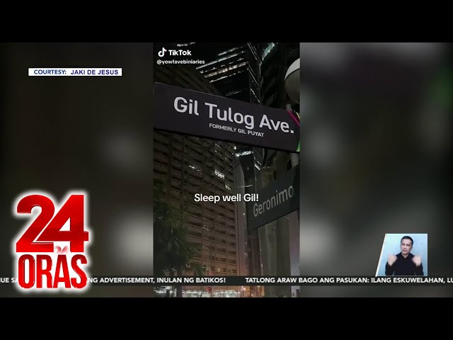 Pagbago ng "Gil Puyat St." sa "Gil Tulog St.", pinalagan ng netizens at apo ni S