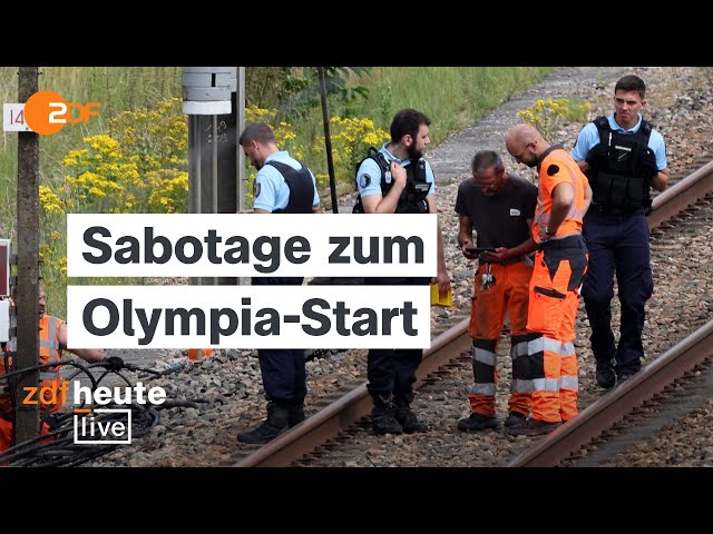 Angriffe auf Frankreichs Bahnnetz: Brandstiftung vor olympischer Eröffnungsfeier | ZDFheute live