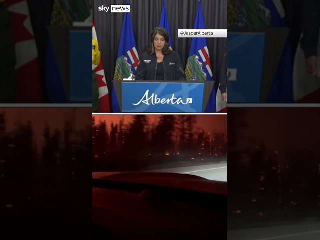 ⁣Alberta premier cries during wildfire update