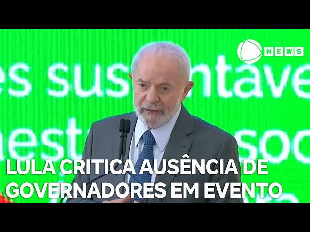 Lula critica ausência de governadores em evento sobre investimentos do PAC