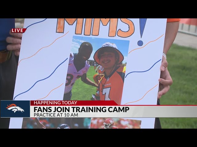Denver Broncos fans line up for 1st day of training camp