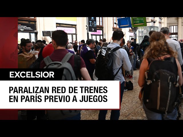 ⁣Caos en París por sabotaje a red de trenes de Francia
