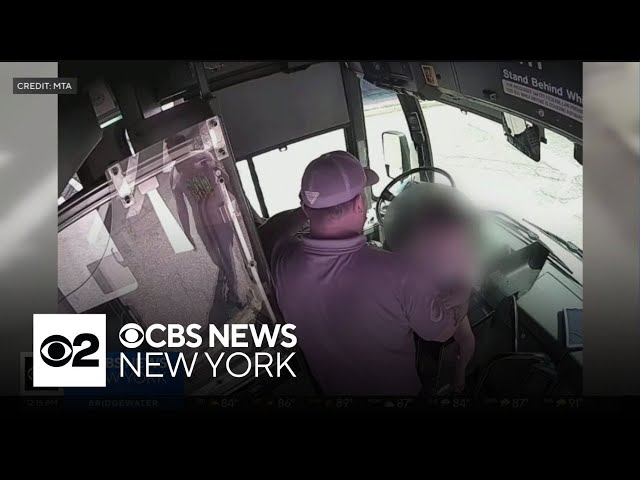 ⁣Video shows NYC bus driver save child wandering on street