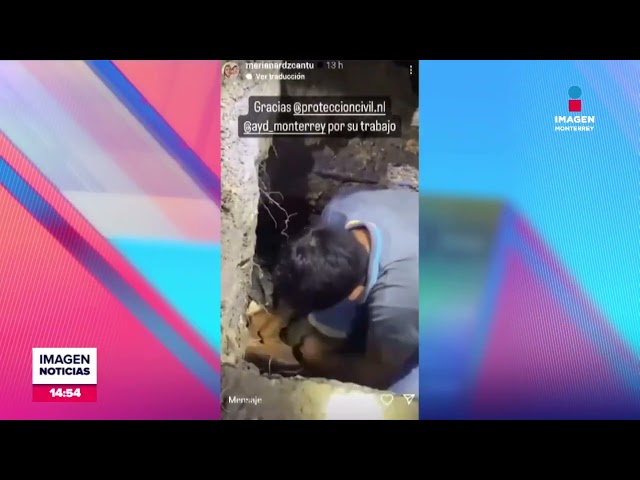 ⁣Rescatan a un cachorro dentro de un drenaje en Juárez | Noticias MTY con Brenda Cavazos