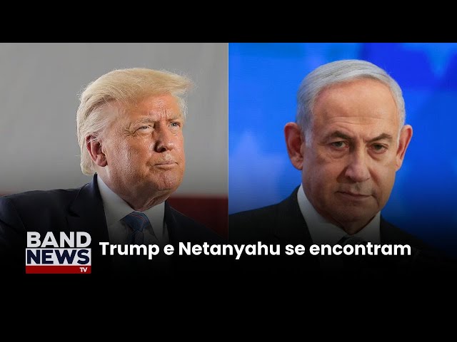 ⁣Premiê de Israel se reúne com Donald Trump na Flórida | BandNewsTV