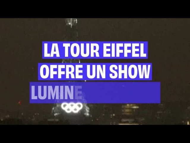 JO de Paris 2024 : Les images du show lumineux de la tour Eiffel lors de la cérémonie d'ouvertu