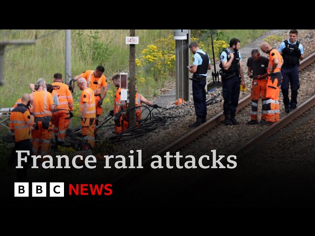 ⁣Paris Olympics:  arson attacks bring chaos to French rail network before opening ceremony | BBC News