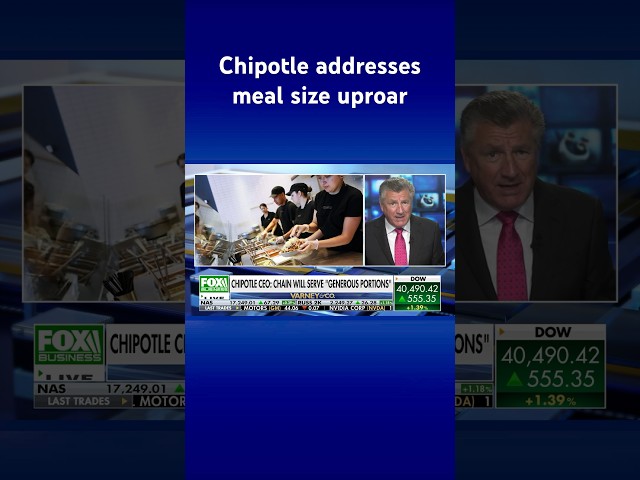 ⁣Chipotle’s CEO sets record straight on portion sizes #shorts