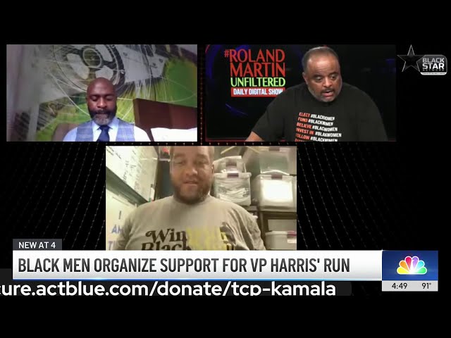 ⁣Black men organize support for Kamala Harris's presidential campaign