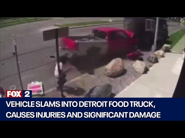⁣Driver smashes into food truck, injures owner and son