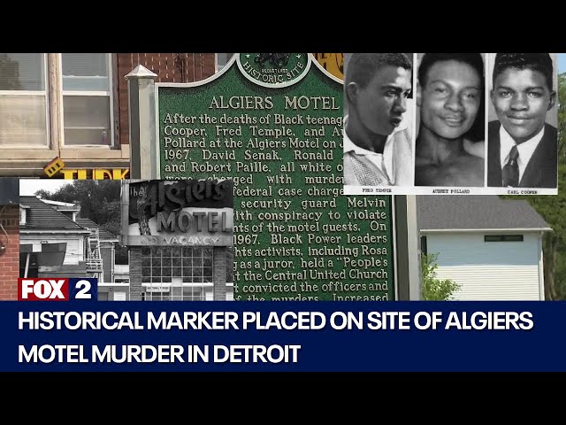 ⁣Historical marker placed on site of Algiers Motel incident in Detroit