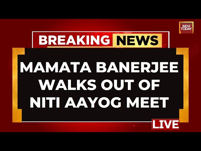 ⁣Niti Aayog Meeting LIVE News: High Drama In Niti Aayog Meeting, Mamata Banerjee Walks Out LIVE