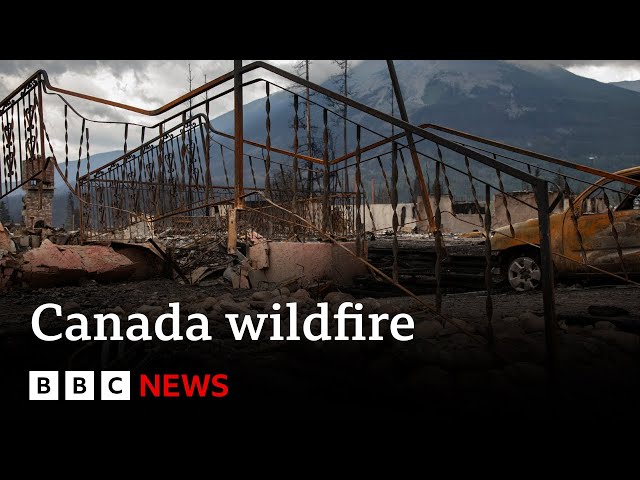⁣Historic Canadian tourist town Jasper left devastated after 100m wildfire | BBC News