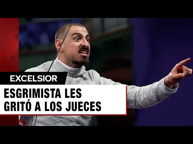 Esgrimista les gritó a los jueces tras ser eliminado en París