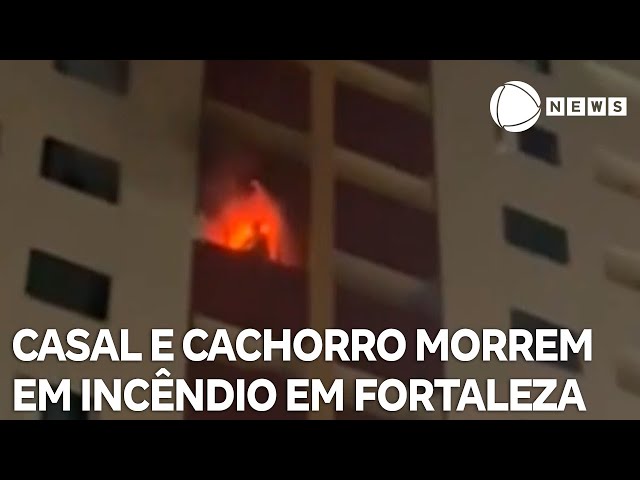 ⁣Casal e cachorro morrem em incêndio em hotel em Fortaleza