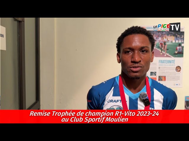 ⁣Remise Trophée de champion R1-Vito 2023-24 au Club Sportif Moulien