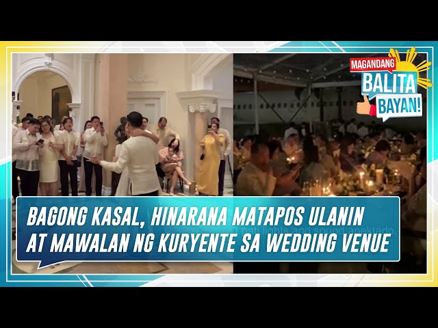 ⁣Bagong kasal hinarana, matapos ulanin at mawalan ng kuryente sa Wedding venue