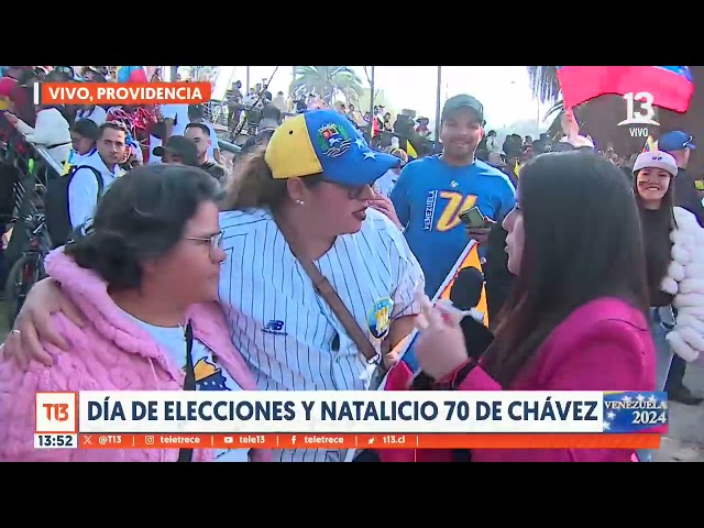 Embajada de Venezuela en Chile: Cientos de venezolanos llegan a demostrar su apoyo