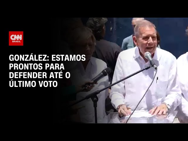 González: Estamos prontos para defender até o último voto | AGORA CNN