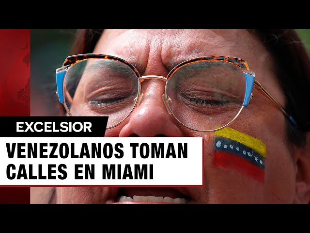 Decenas de venezolanos protestan en Miami por no poder votar; culpan a Maduro