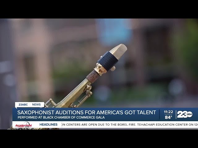 ⁣Kern County Black Chamber of Commerce gala saxophonist auditions for America's Got Talent