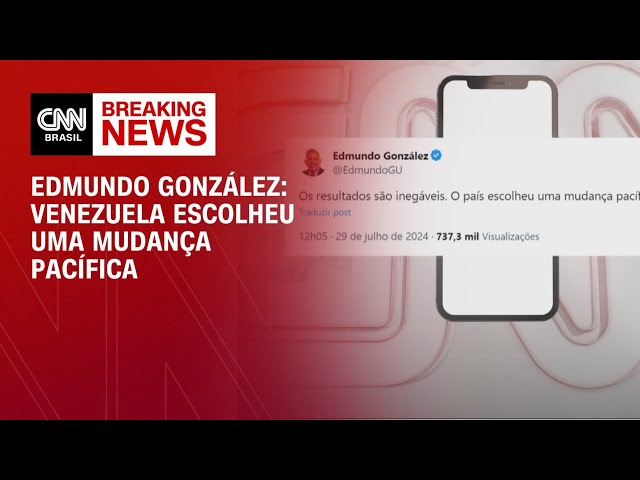 Edmundo González: Venezuela escolheu uma mudança pacífica | CNN BRASIL