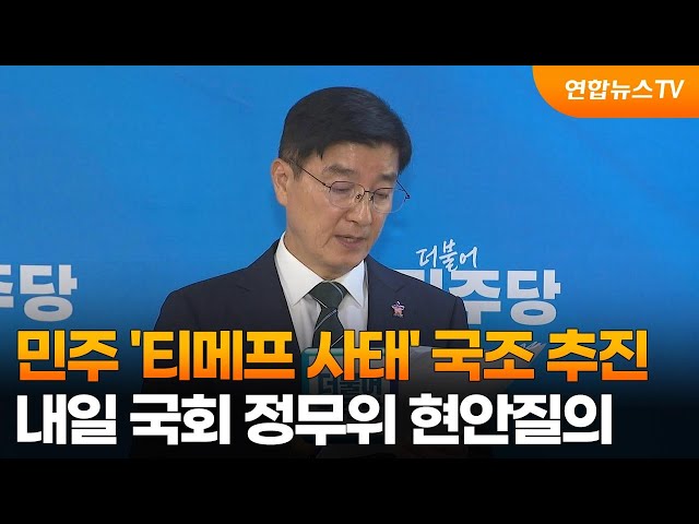 ⁣민주 '티메프 사태' 국조 추진…내일 국회 정무위 현안질의 / 연합뉴스TV (YonhapnewsTV)