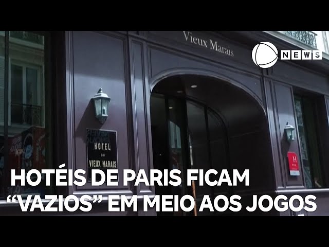 Hotéis em Paris ficam "vazios" em meio aos Jogos Olímpicos