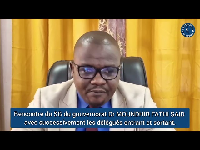 ⁣INTERVIEW avec Le SG du gouvernorat de Ngazidja