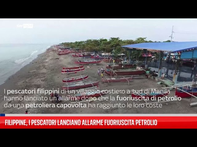 ⁣Filippine, petrolio in mare minaccia le attività di pesca