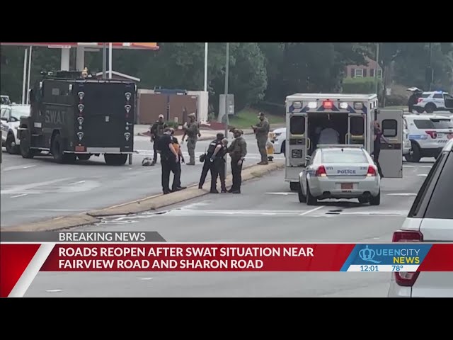 Roads reopened after SWAT standoff in S. Charlotte