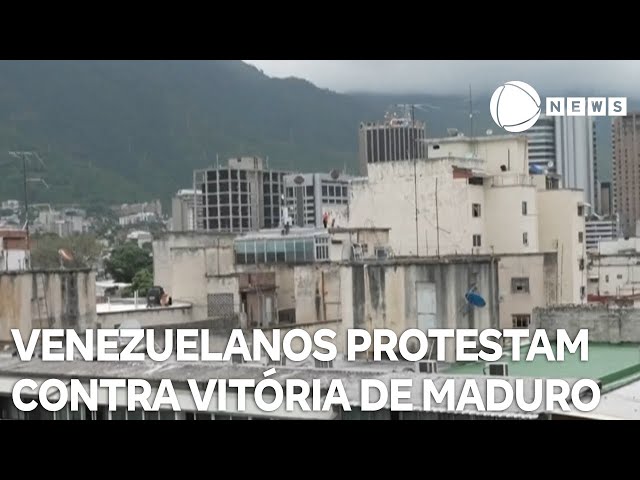 Venezuelanos protestam contra possível vitória de Maduro