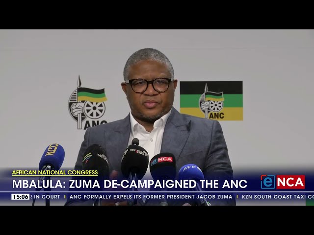 Mbalula says Zuma de-campaigned the ANC