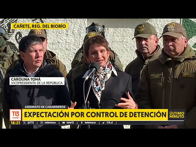 Expectación por control de detención a detenidos por el triple homicidio de carabineros en Cañete