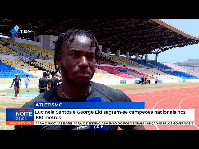 ⁣Atletismo: Lucineia Santos e George Eid sagram-se campeões nacionais nos 100 metros