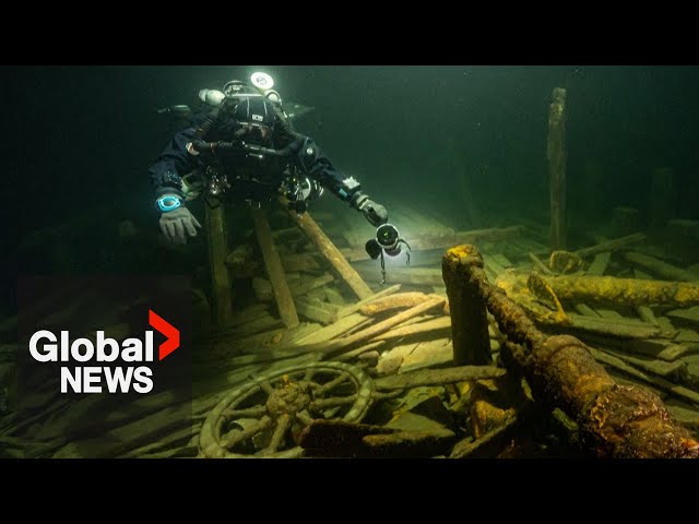 ⁣Shipwreck filled with bottles of champagne discovered by Polish divers