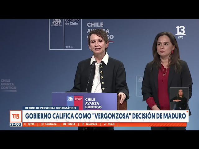 Gobierno califica de "vergonzosa" decisión de Venezuela de retirar su personal diplomático