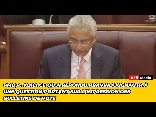 ⁣PMQT : voici ce qu’a répondu le PM à une question portant sur l’impression des bulletins de vote