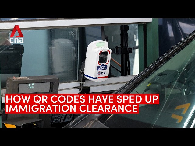 ⁣A look at ICA's QR code immigration clearance system