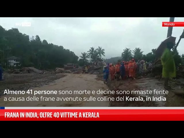 ⁣Frana in India, oltre 40 vittime a Kerala