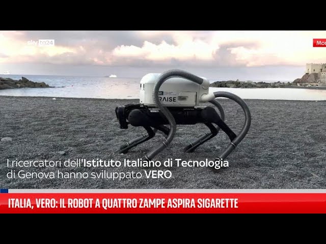 ⁣Italia, VERO: il robot a quattro zampe aspira sigarette