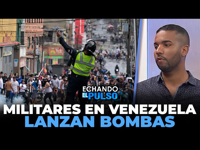 ⁣Fuertes protestas en Venezuela militares lanzan bombas | Echando El Pulso