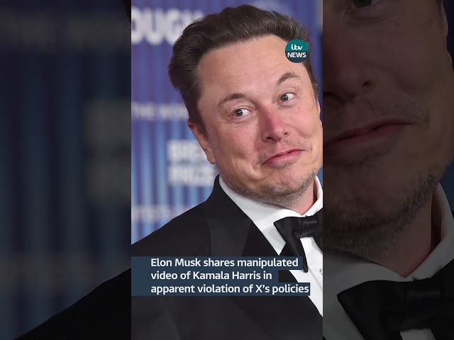 ⁣Elon Musk shares deepfake of Kamala Harris that| ITV News