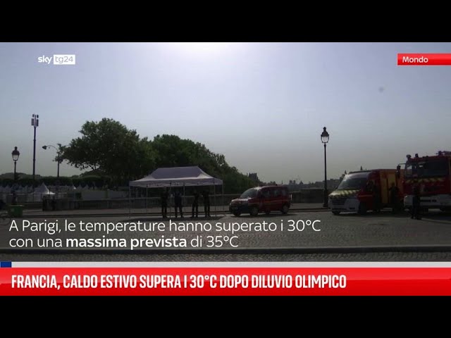 ⁣Francia, caldo estivo supera i 30°C dopo diluvio olimpico