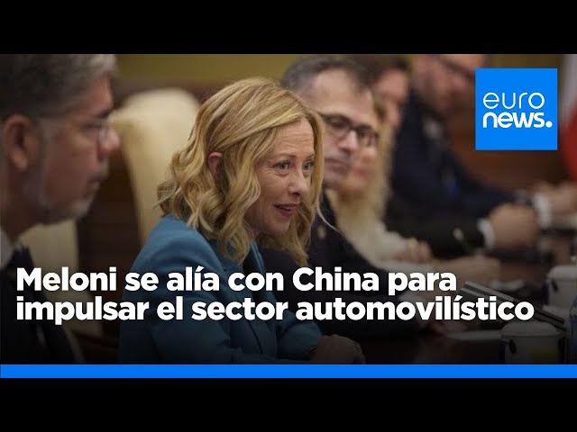 ⁣Meloni firma un acuerdo con China para impulsar el crecimiento del sector automovilístico de Italia