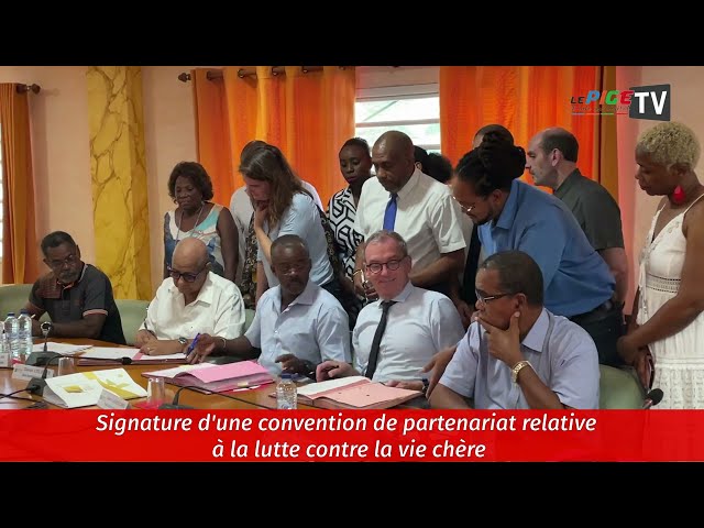 Région Guadeloupe: Signature d'une convention de partenariat relative à la lutte contre la vie 