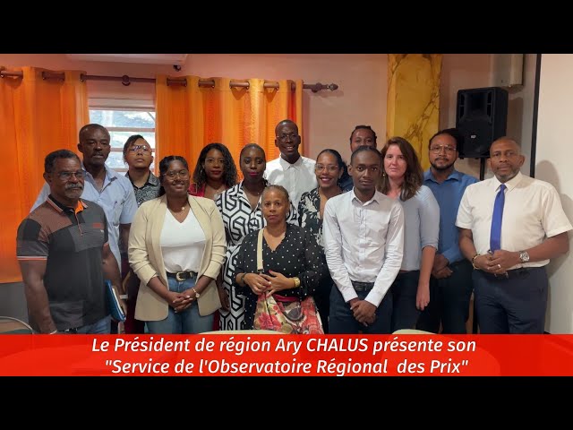 Le Président de région Ary CHALUS présente son "Service de l'Observatoire Régional des Pri