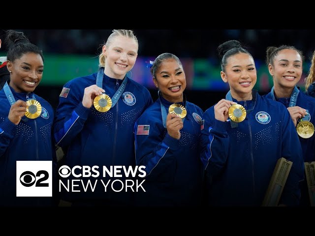 ⁣USA wins gold medal in women's team gymnastics at Paris Olympics